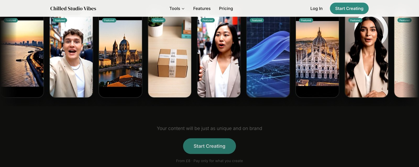 Chilled Studio Vibes product interface
